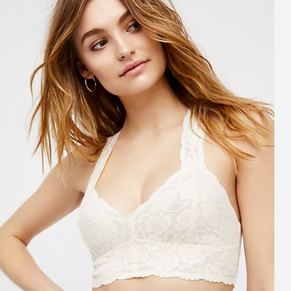 NWOT Free People Lace Racerback Bralette Small